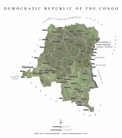 Democratic Republic of the Congo - www.andesmapas.com